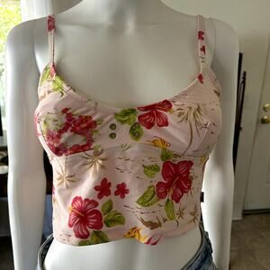 Tommy Hilfiger Tank Top Floral Pink Top 100% Cotton